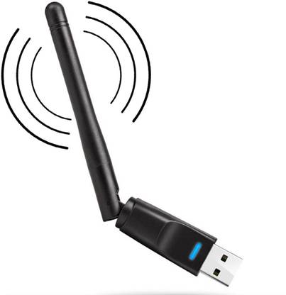 BALRAMA USB Wifi Adapter Dongle Ralink RT5370 Wi-Fi Antenna for PC LAPTOP TV Set Top Box Wireless Router 2.4 GHz 150 Mbps Wifi Speed Single Band External Antenna Both (Ethernet and ADSL)