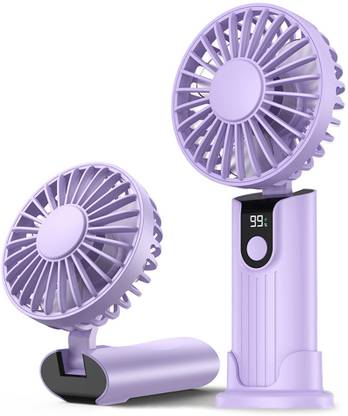 SUPVOX USB Handheld Mini Desk Fan Neck Fan with Strap 5000mAh Portable Pocket Fan USB Handheld Mini Desk Fan Cordless Neck Strap 3 in 1 Fan USB Fan