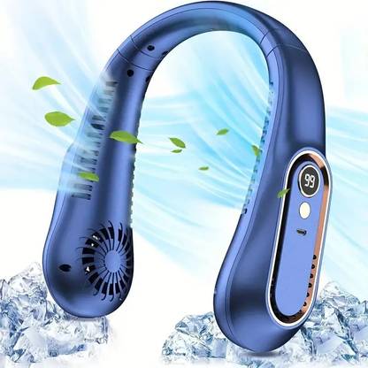 Solisca Neck Fan,Hands Free Bladeless Mini USB Personal 360° Air Outlet,Headphone Design Mini Portable 3 Speed mode Build-in Battery Rechargeable-cooling blade USB Fan