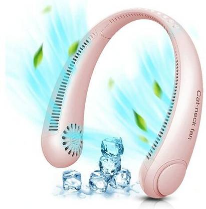 FRONY Wireless Rechargeable Neck Fan 4500mAh Battery Operated Headphone Wearable Fan Cooling Neck Cooler Neck Fan Hands Free Portable Neck Fan USB Personal Mini USB Fan