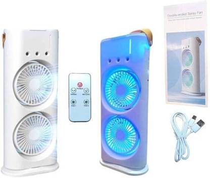 TECHEL Double Ended Spray Fan Desk Fan with Mist AWQ18 Double Ended Spray Fan Desk Fan with Mist CVB18 USB Fan
