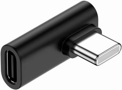 RuhZa 90 Degree Right & Left Angled USB 3.1 Type-C Male to Female Extension Adapter for Laptop & Tablet & Phone USB Cable