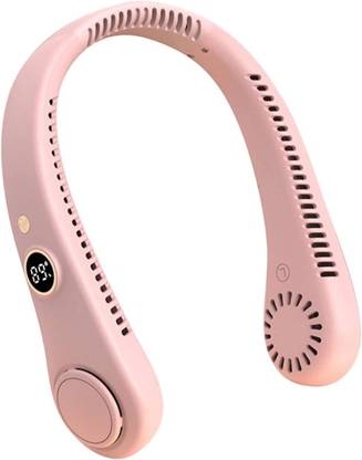 XORTIC Bladeless Portable Neck fan Hands Free Hanging Cooler with 5 speed LED Digital Display Headphone Design Wearable for indoor outdoor 360° Cooling Neck Fans USB Fan