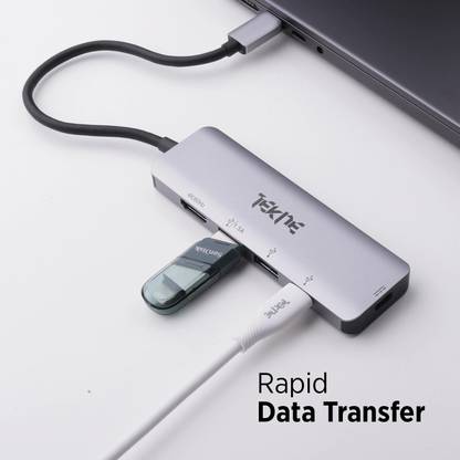Tekne Essential USB-C Hub With 4K HDMI | 5-in-1 Multiport Adapter| 100W charge | THUMPA8HSL USB Hub