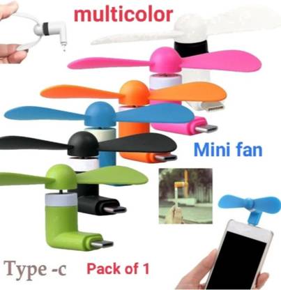 menaso Type-C Personal USB Mini Fan 150 for Android Cell Phones USB mini Fan all mobiles USB Fan (Multicolor) USB Fan USB Fan