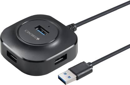ZEBRONICS Zeb -400HB 400HB, 4 Ports, USB 3.0, Transfer Speeds Upto 5 Gbps, Compact Design, Micro USB USB Hub