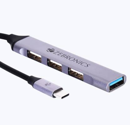 ZEBRONICS 4 in 1 USB Type C Multiport Adapter ZEB TA200U USB Hub