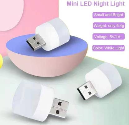 GADGET DEALS Mini USB LED Light(3 pc),LED Portable Bulb,Indoor,Outdoor,Reading,Sleep,USB Bulb Night Lamp