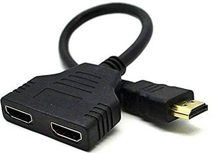 VOOCME HDMI Male to Dual HDMI Female 1 to 2 Way Splitter ( PACK OF 1) HDMI Connector