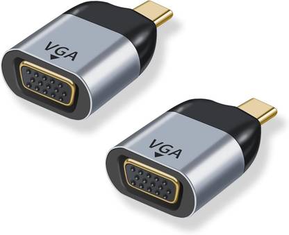 RuhZa USB C to VGA Adapter (1 Pack), USB Type-C VGA Female Converter for MacBook Pro/Air, Surface, Pro, and More HDMI Connector