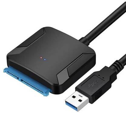 VOOCME SATA To Usb 3.0 Cable, Sata III Hard Drive Converter For 3.5/2.5 Inch HDD/SSD Support Uasp (With External 12V/2A Power Supply) USB Cable