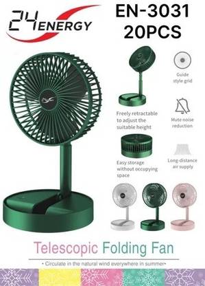 PICSTAR Rotatable Silent Ing Fans (Multicolor) Plastic Green Telescopic Portable Fan, 4 Inch, 45 W USB Fan