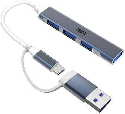 TEQTA Multi USB Port Hub for MacBook,iOS,Windows and Android , ThunderBolt 3.0 USB C and USB A Hub USB Hub