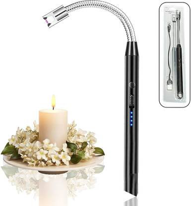 SHIGOSHREE Rechargeable Electric Lighter For Stove & Candle Lighter with USB Charging Port Steel Electronic Gas Lighter