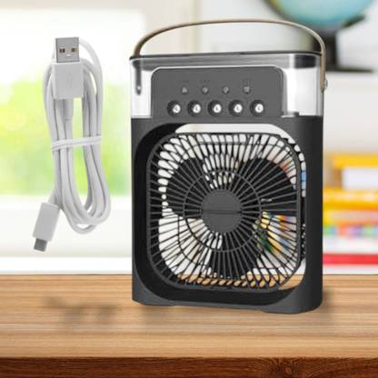KRITAM Room Personal Air Cooler USB Fan, USB Air Cooler, Rechargeable Fan Multi Fancy Personal Portable Desk Table Cooling Double Room Personal Air Cooler USB Air Cooler