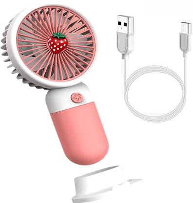 SPERO Mini Handheld Fan, Suitable for Office, Outdoor, Travel Air Cooler fan USB Fan Portable USB Rechargeable Fan, Cute Handheld Fan with Phone Stand USB Fan