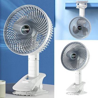 FKU Rechargeable Desk Clip Fan 3 gear Electric Mini 3 SPEED USB Fan