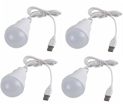 APNA KANHA USB LED Bulb / EMERGENCY LIGHT of 5 V For Power Bank / Laptop / Computer / Wall Charger (Pack of 4) Led Light