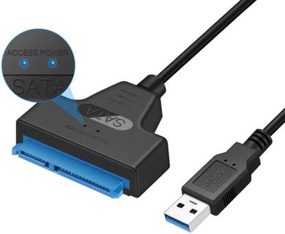 RuhZa USB 3.0 to SATA Cable, USB to SATA III Hard Drive Adapter for 2.5 inches SSD & HDD Data Transfer, Support UASP Black USB Cable