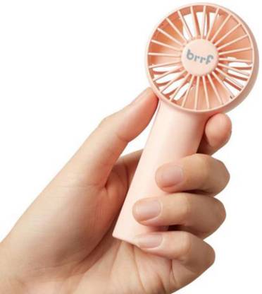 Brrf Pocket Fan | Inbuilt Battery 2000 mAh Handheld Fan, 3 Speeds, USB Rechargeable | Upto 12 Hours Running On Single Charge, Carry It Anywhere USB Fan