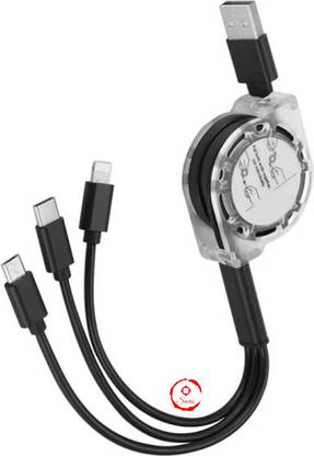 SACRIS Best 3 in 1 Spring Multi Charging Cable for All Smartphones SAC-13 R-166 USB Charger
