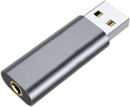 ZITRONIX USB Sound Card Adapter 3.5mm Jack Plug Play Noise Reduction USB Adapter
