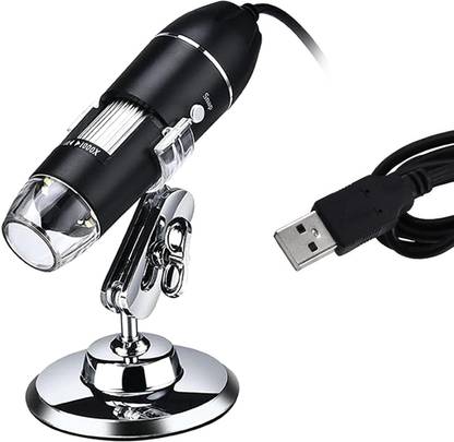 microware 50X to1000X 8LED 2MP Magnification USB Digital Microscope + Endoscope Camera + Stand Laptop Accessory