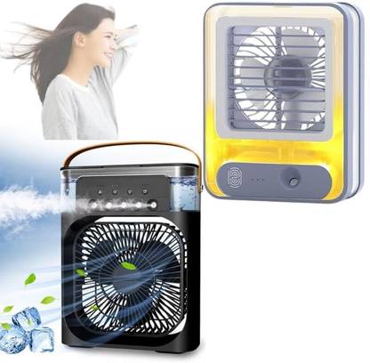 DRUMSTONE Stay Cool Anywhere and Black Spray Mist Fan Combos-15 USB Air Cooler