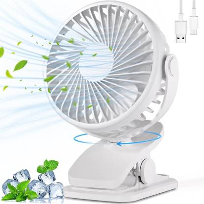 TreEye MiniClip Fan – 110mm USB Rechargeable, 3-Speed, Silent Operation, 360° Rotatable MiniClip Fan – 110mm USB Rechargeable, 3-Speed, Silent Operation, 360° Rotatable USB Air Cooler, USB Fan