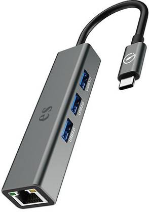 eller santé USB Type C Hub multiport USB 3.0 High-Speed Adapter connector (5GBPS) transfer with RJ45 Ethernet Port for Macbook, iPad, Laptop, and Other Type C Devices USB Hub