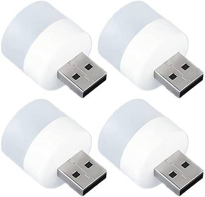 standardtech USB MINI BULB LIGHT WITH CONNECT ALL MOBILE WALL CHARGER(PACK OF 4) Led Light