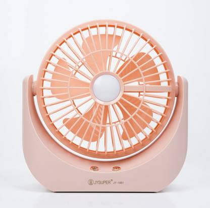Terviiix JY-1881 Strongwind HighSpeed 5-Speed Rechargeable Table Fan with LED Light, Portable Fan USB Fan