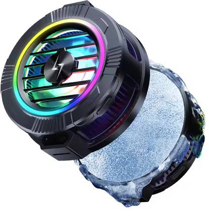 Cubonic P66 Mobile Cooler Magnetic|Metal Adhesive Plate|Universal Clip|RGB Light with RGB Magnetic+Clip for Smartphone/Tablet Mobile Cooling USB Fan