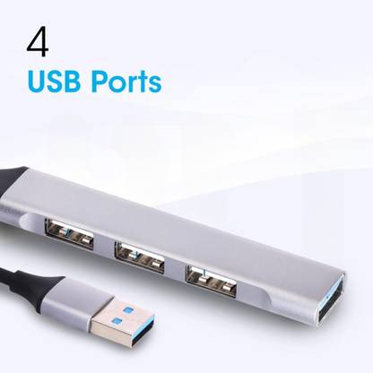 RECREATE 4-in-1 ports usb hub Plug Play Usage, Glossy Finish and Lightweight Design with high speed data transfer and Multi Device Connection USB Hub