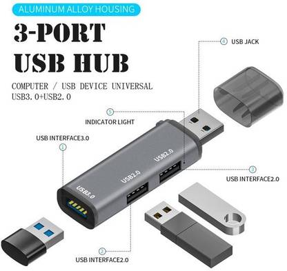 RHONNIUM High USB Hub Adapter Splitter High USB Hub Adapter Splitter-X10 USB Hub, Laptop Accessory