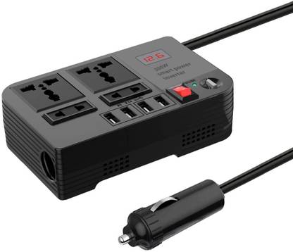 Skypearll 200W Power Inverter DC 12V to 220V Universal Socket 2.4A USB Ports car inverter 12v to 220v 240v USB Hub