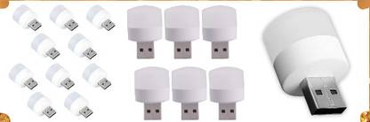 BZILO USB MINI BULB LIGHT WITH CONNECT ALL MOBILE WALL CHARGER PACK 17 FL17 PACK OF 17 USB LED Light Plug in Night Light Bulb_M17 Laptop Accessory