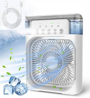 PROLESYS Mini Air Cooler, USB Desk Fan,Mini Fan, Cooler Fan,Leptop Fan 1/2/3 H Timer, 3 Wind Speeds and 3 Spray Modes for Office, Home, Travel, Kichen USB Air Cooler
