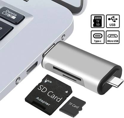 RHONNIUM 3 in 1 Card Reader OTG USB Flash Driver-X10 3 in 1 Card Reader OTG USB Flash Driver-X10 Card Reader, USB Hub, Laptop Accessory