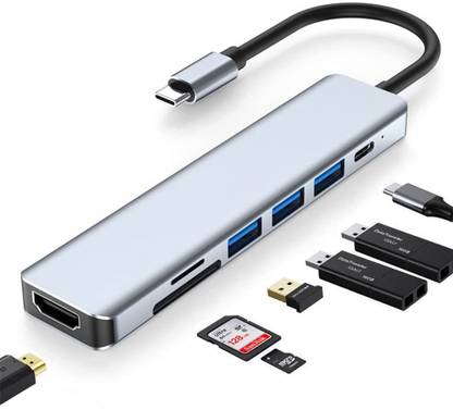 Artek 105 7 in 1 with 4K@30Hz HDMI,USB 3.0/2.0 Ports,87W PD,SD/TF Card Reader USB Hub