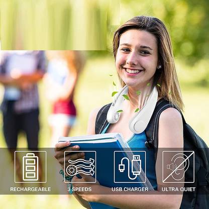 Wifton 360° Cooling Low Noise Hanging Neck Fans 360° Cooling Low Noise Hanging Neck Fans USB Fan