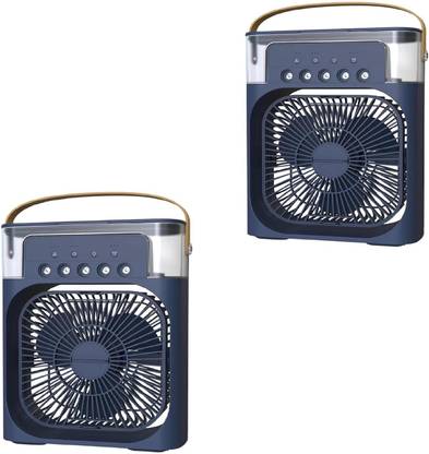 Lipzie BUY ONE GET ONE Humidifier Air Cooler Mini Table Fan for Home SP5.Blue.48AID2.Spray.Fan USB Air Cooler
