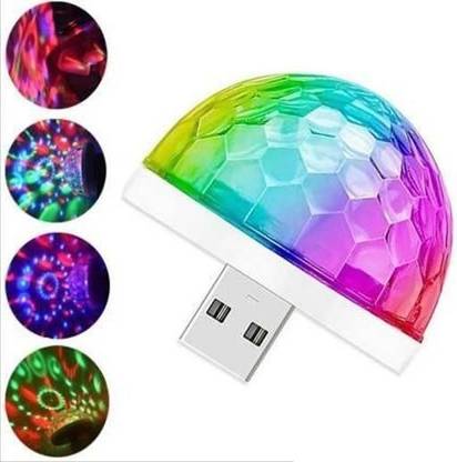GADGET DEALS Upgraded Version Small Automatic Color Changing USB Operated Disco Light LED Projection Disco Light LED Lamp for Home Décor Hall Parties Bedroom & More Led Light