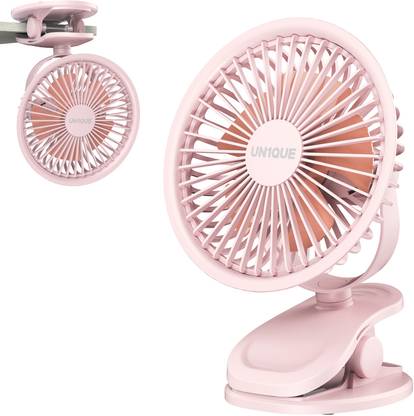 UN1QUE Portable Clip on Fan Battery Operated, 6 Inch Powerful USB Table Fan, 3 Speed Portable Clip on Fan Battery Operated, 6 Inch Powerful USB Table Fan, 3 Speed USB Air Cooler