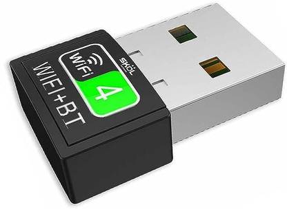 RuhZa USB WiFi Bluetooth Adapter 4.2 WiFi Adapter Wireless Network External Receiver for PC All Windows 10/8/7/XP, Mouse, Keyboard, Headset, Speaker लैपटॉप एक्सेसरी