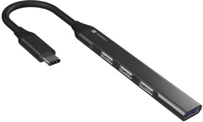 Portronics POR 1485 MPORT 31C 4-in-1 USB Hub (Type C to 4 USB-A Ports) with Fast Data Transfer USB Hub