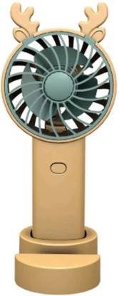 MZ 131 (RECHARGEABLE PORTABLE USB FAN) with 3 Speed Mode With Built-In Mobile Stand 1200mAh Battery USB Fan