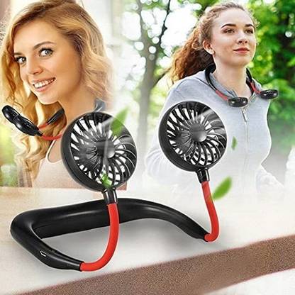 KGDA Home Kitchen Office Traveling High speed Neck fan Double Fans Rechargeable USB New Fan USB Fan