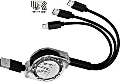 RPPMSP Premium Charging Cable 3 in 1 Multi Charger RP-34 R-90 USB Charger