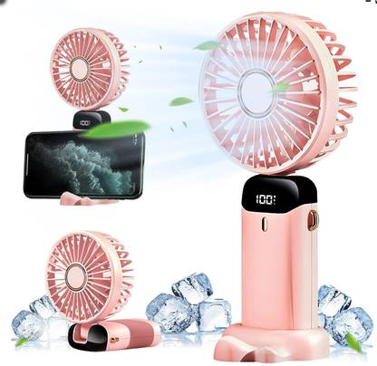Vozica Mini Handheld Fan, Portable Fan USB Rechargeable, Small Pocket Digital fan Mini Hand Fan 3 Speed modes Build-in Battery Rechargeable Digital fan USB Fan